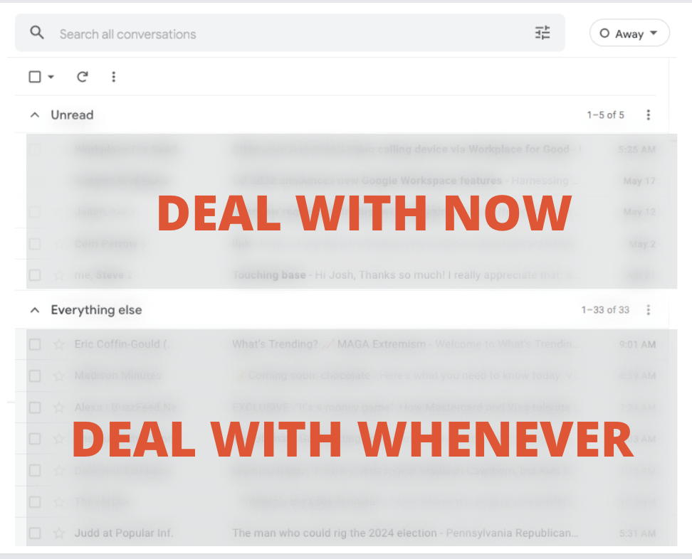 How to split gmail inbox into read and unread
