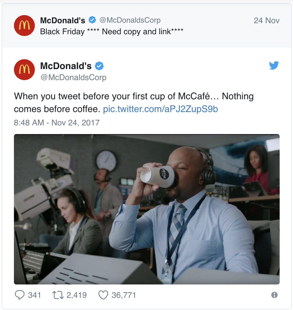 McDonald's Twitter response